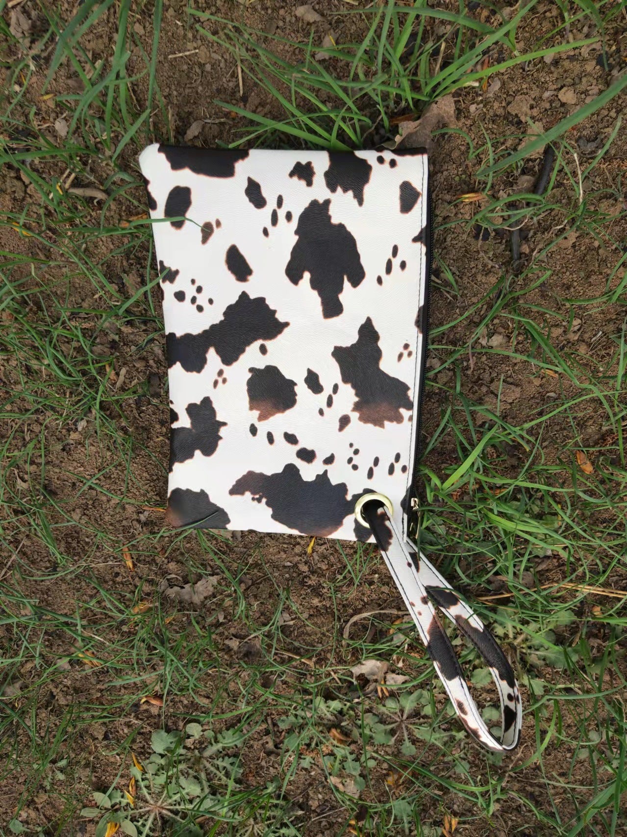 Wholesale PU Ethnic Dairy Cow Pattern Sunflower Tote Bag